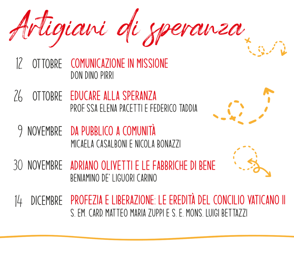 Artigiani di speranza - programma 